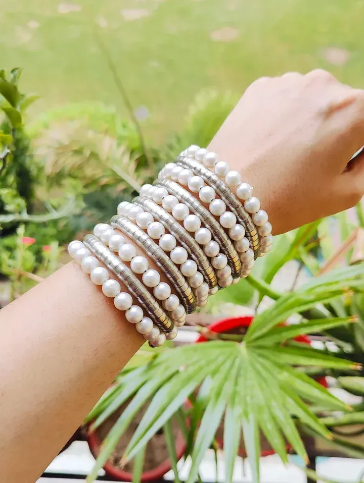 Elegant Silver Embrace: Handmade Bracelet for Girls and Women