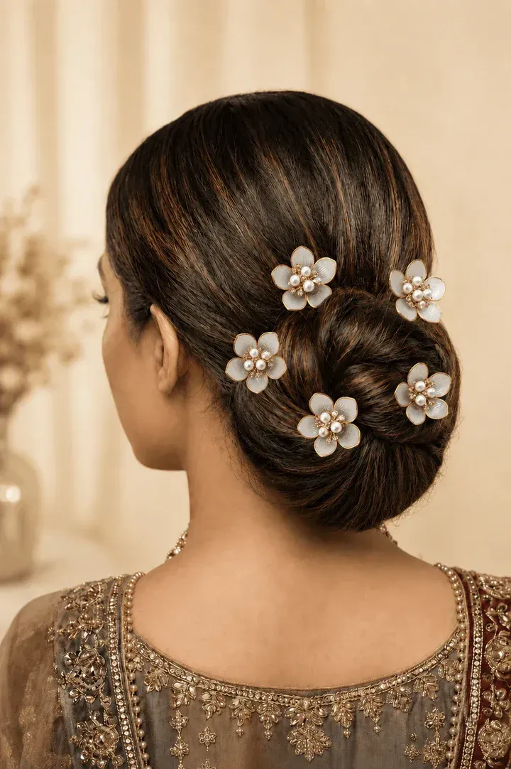 Bloomlust Acrylic Floral Hair Pins: Accessories for Weddings & Celebrations