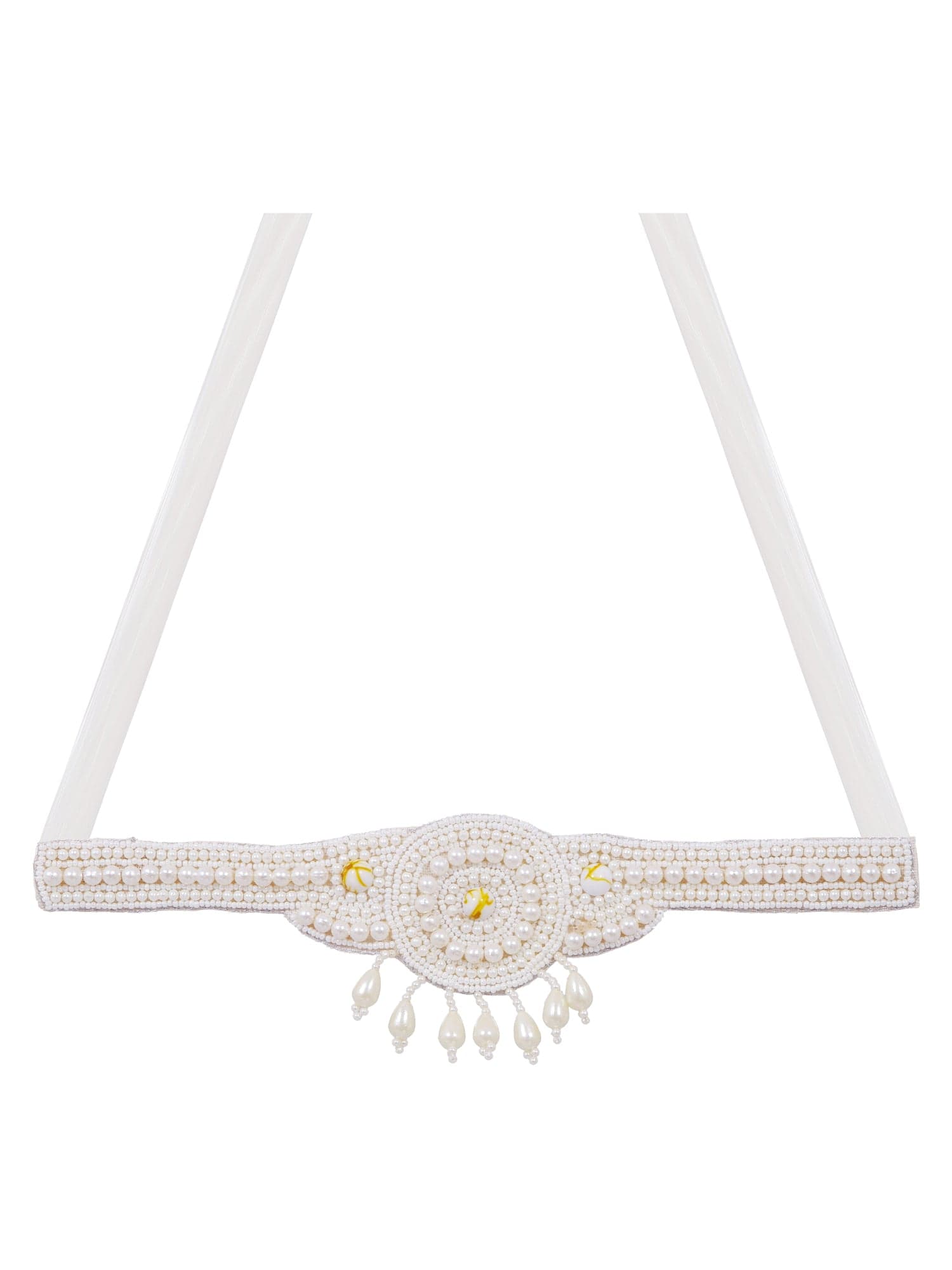 Elegant White Floral Bridal Jewellery Set: Handmade Beaded Artistry