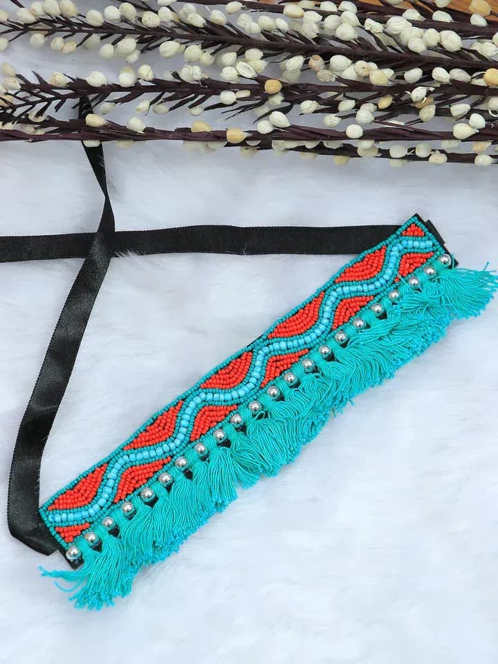 Bespoke Artistry: Exquisite Handmade Beaded and Fabric Necklace Designs
