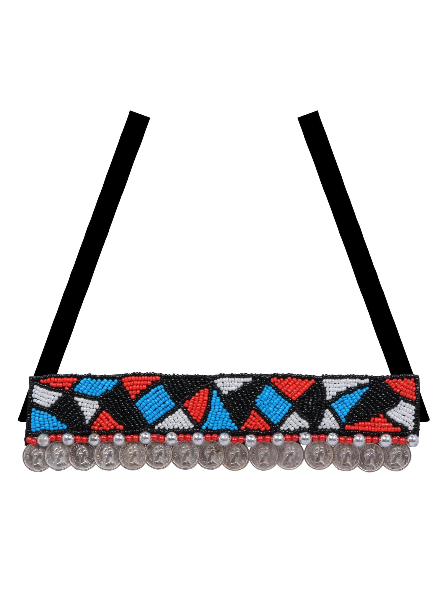 Elegantly Crafted Handmade Beaded Necklace with Fabric Touch