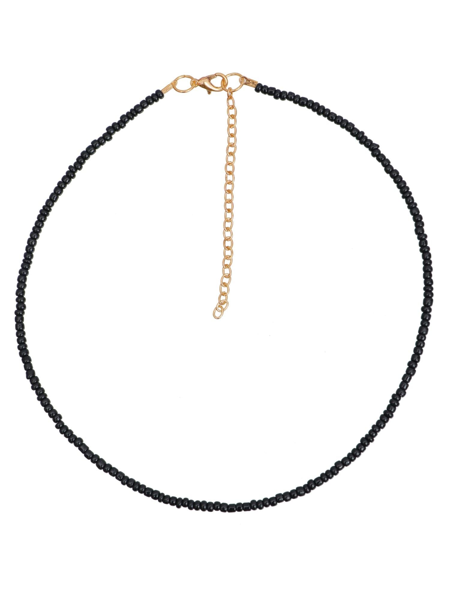 Black Pearl Magic - Beaded Choker Necklace for Beach Vacations & Boho Chic