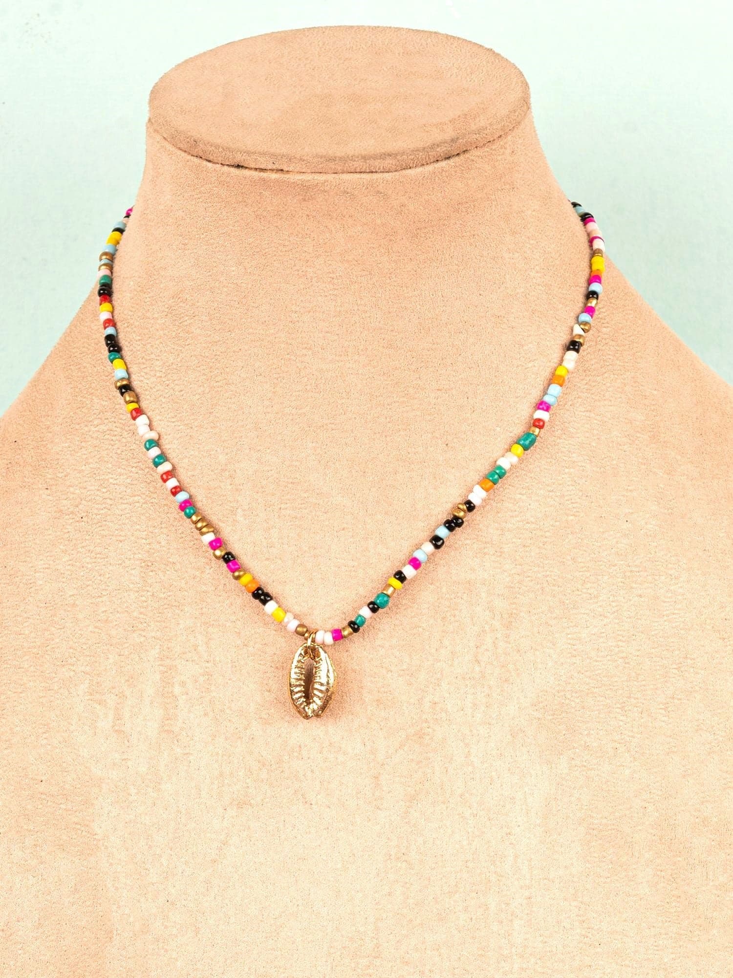 Eclectic Multicolor Seed Beaded Choker | Handmade Beach Necklace | Quirky Island Vibes Jewelry