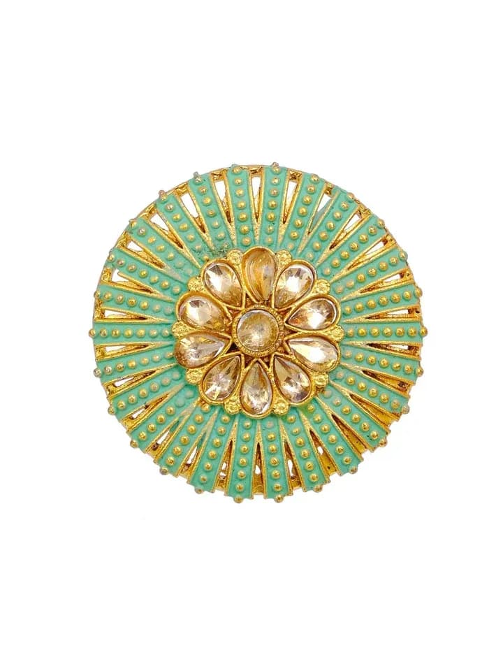 Elevate Your Style with Mint Green Meenakari Party Rings
