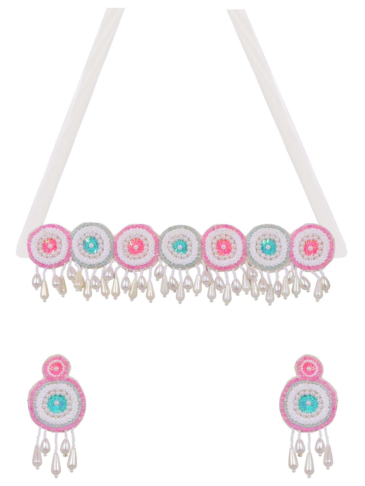 Artisan Beaded Necklace, Earring Set: Colorful Handmade Jewelry for Fashion Lovers