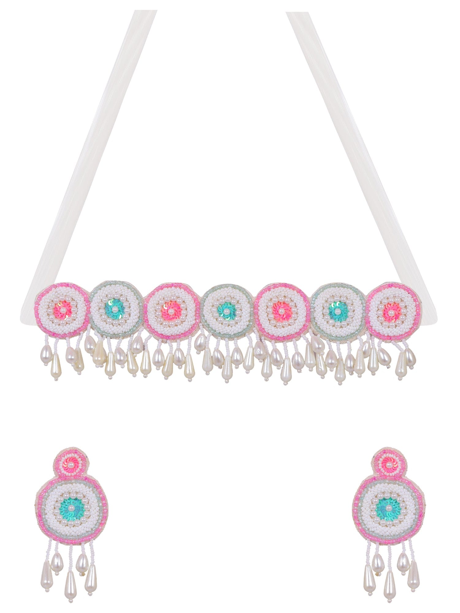 Artisan Beaded Necklace, Earring Set: Colorful Handmade Jewelry for Fashion Lovers