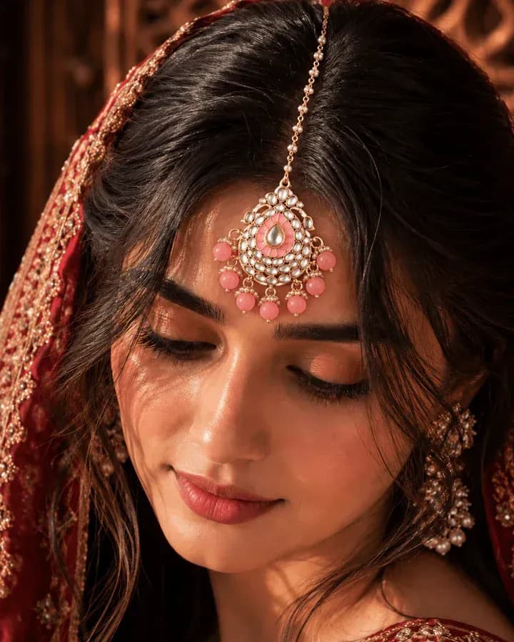 Gold Bridal Maang Tikka Set – Elegant New Design for Wedding Fashion