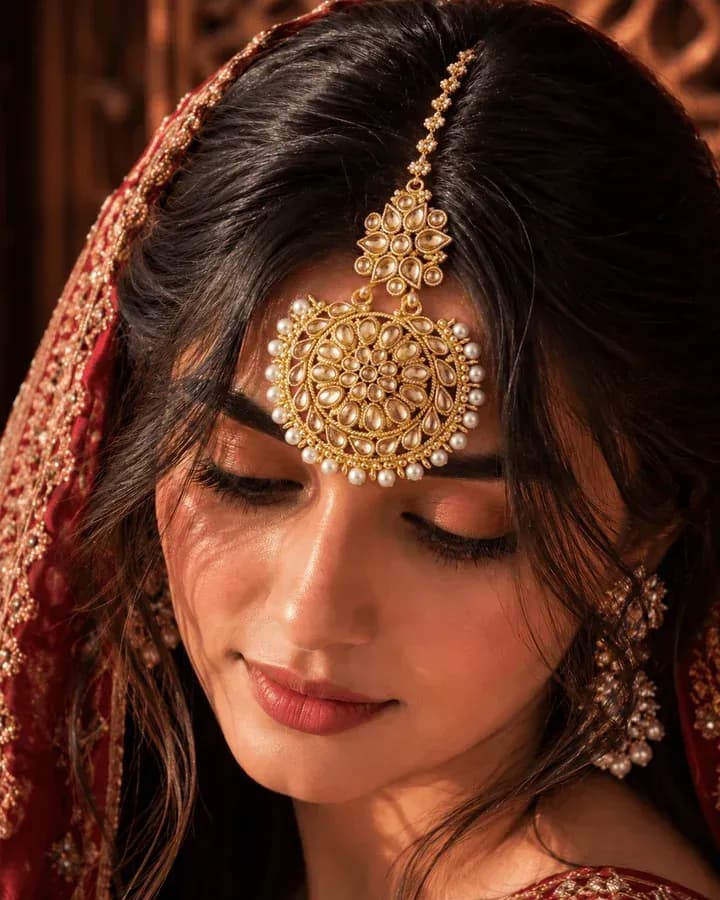 Exquisite New Design Maang Tikka Gold - Perfect for Weddings