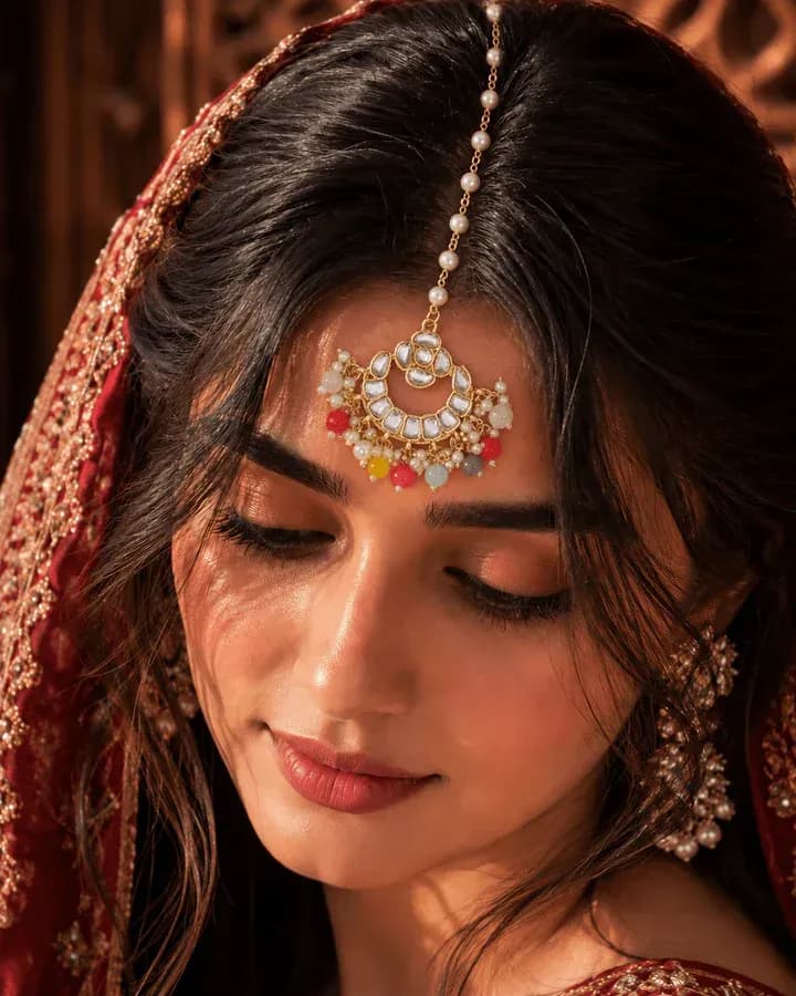 Enchanting Maang Tikka: Antique Hair Tikka Jewellery Set