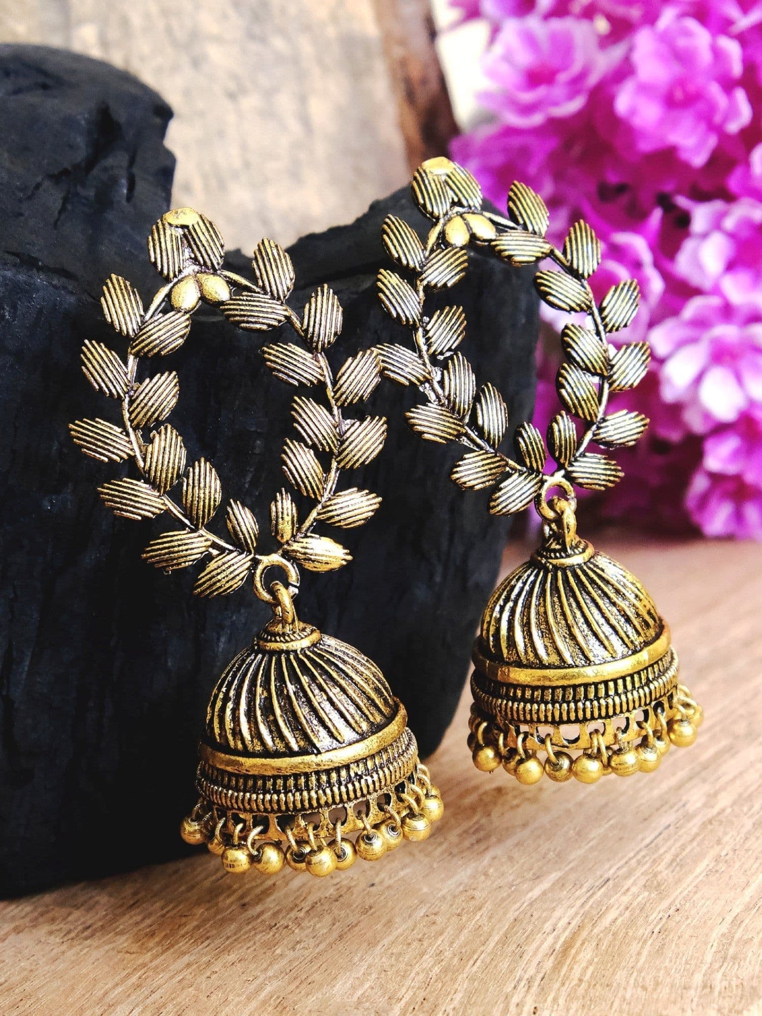 Traditional Silver Oxidised Earrings: Chic Accessory for Women and Girls