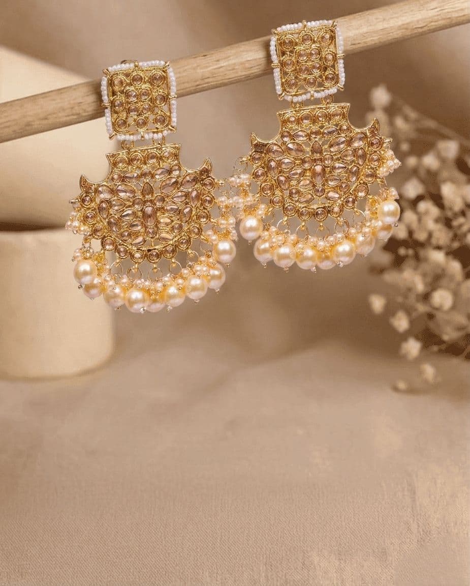Golden Hue Traditional Jhumka Earrings for Stylish Women