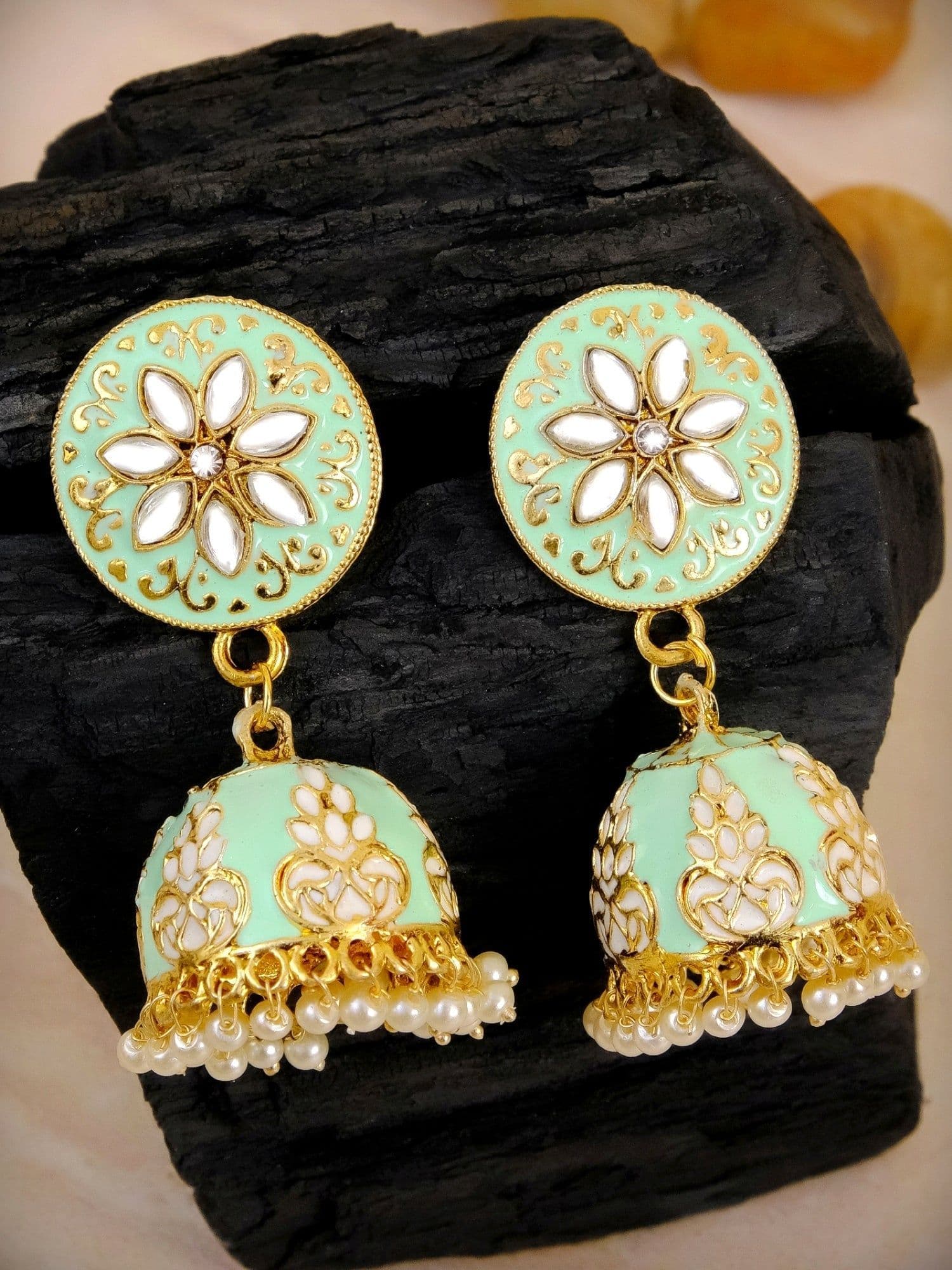 Handcrafted Beaded Jhumka: Dazzle in Style with Unique Earrings