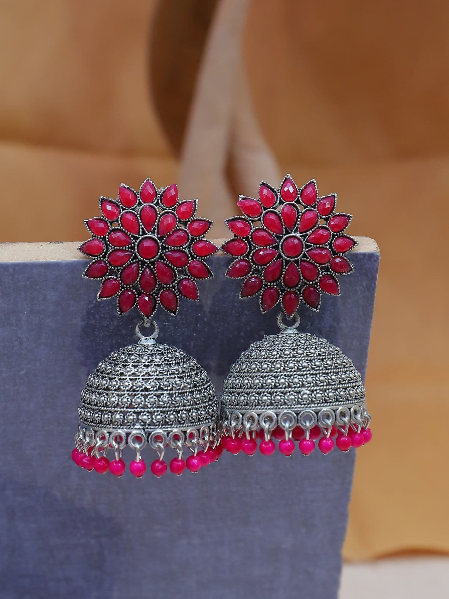 Glistening Oxidised Earrings - An Alluring Choice for Women