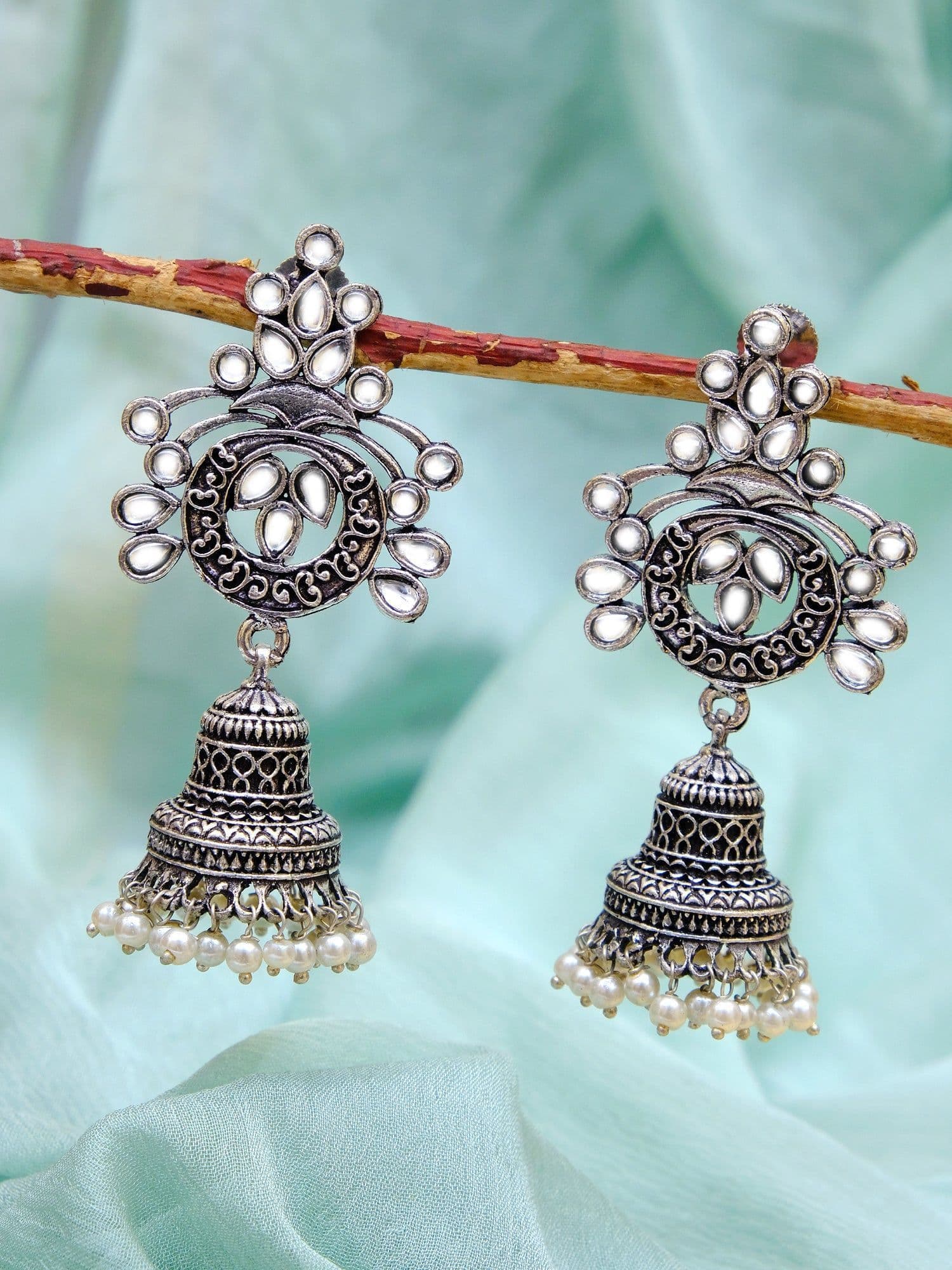 Radiant Elegance: Women's Oxidised Earrings & Jhumka Collection