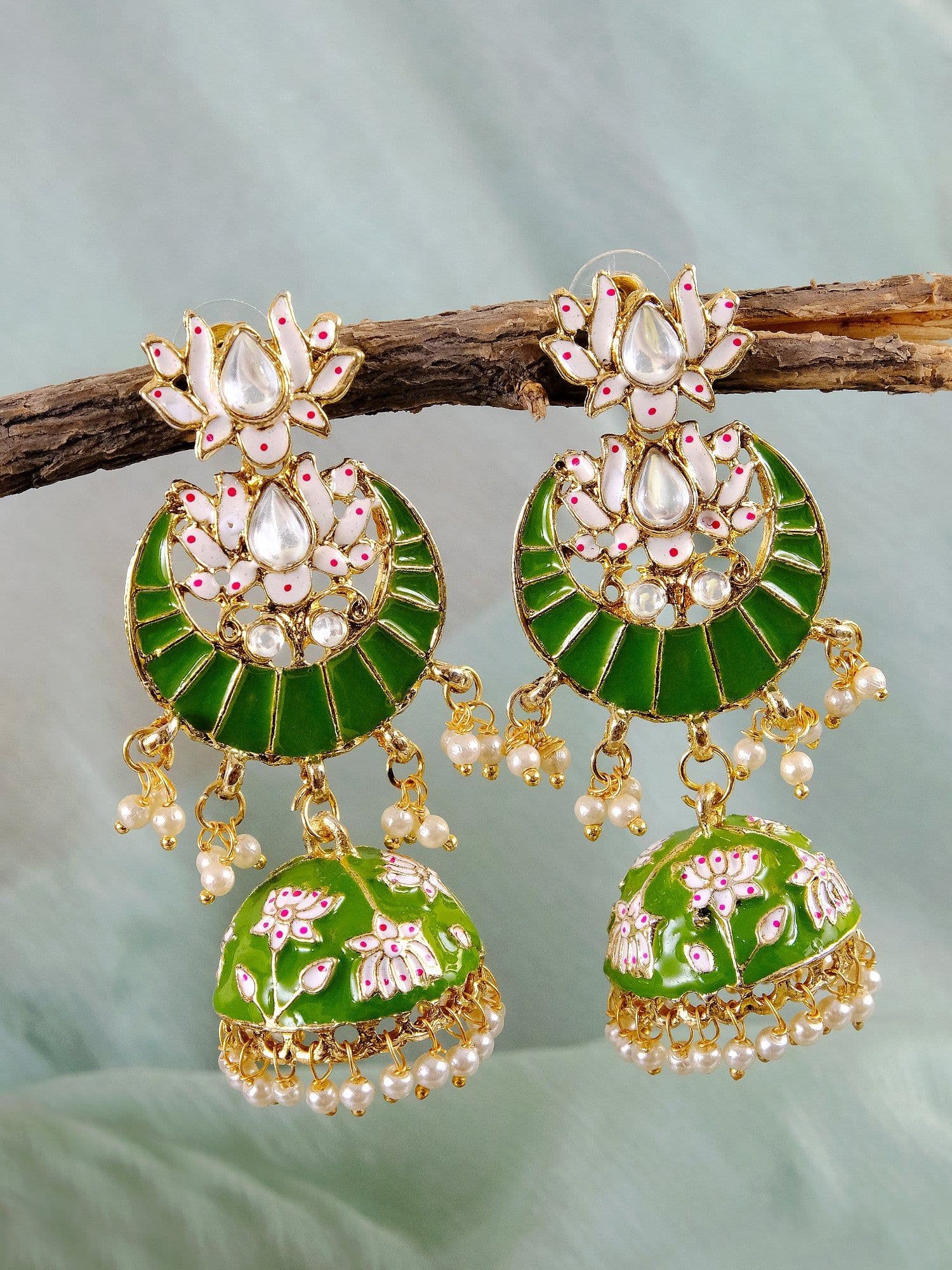 Elegant Traditional Jhumki Earrings for Women—Handcrafted Indian Jewelry Choice