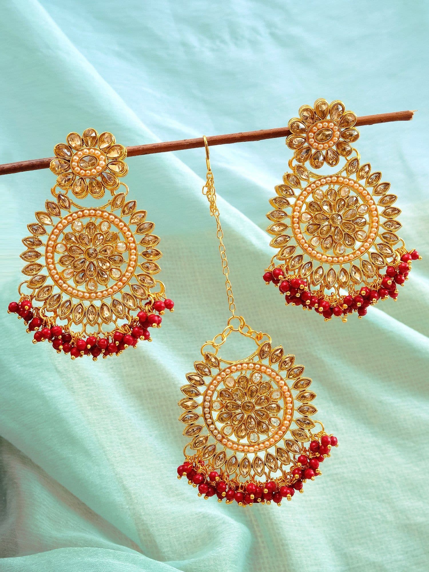 Antique Enchantment - Maang Tikka Hair Jewellery Set