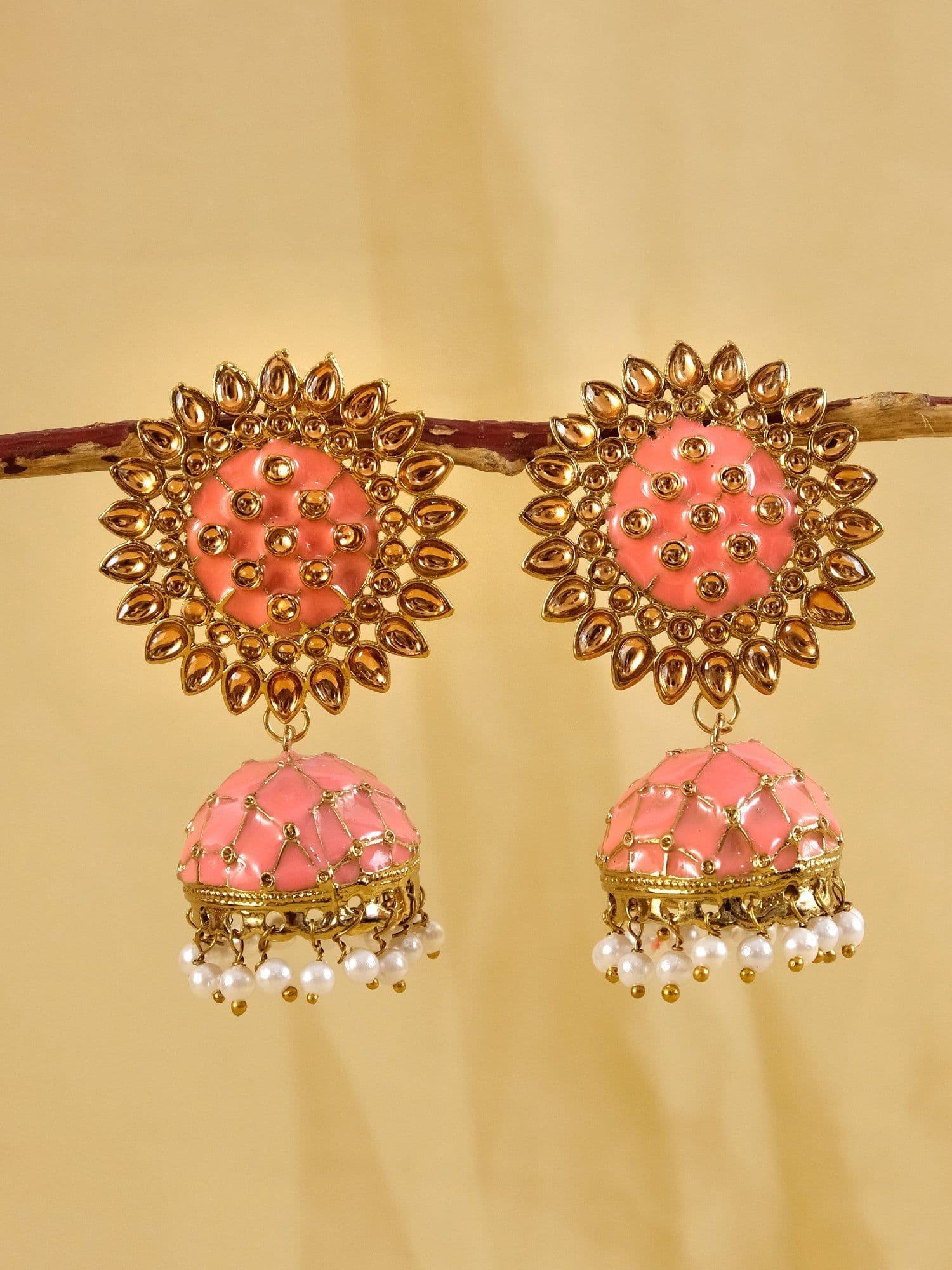 Your Classic Glamour: Sparkling Traditional Jhumki Earrings