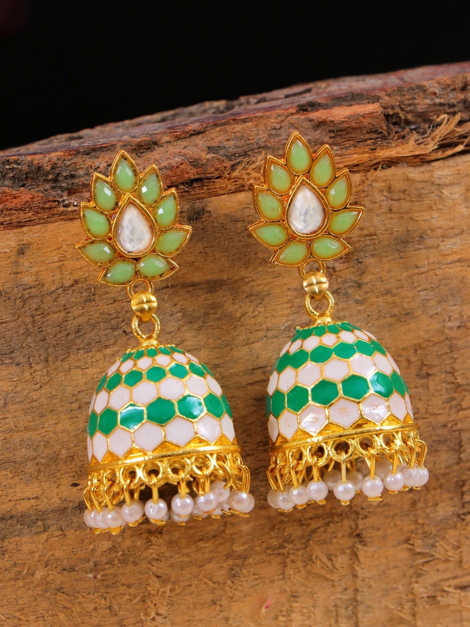 Elegant Traditional Jhumki Earrings for Women – Perfect Glamour Jewelry for Festive Wear