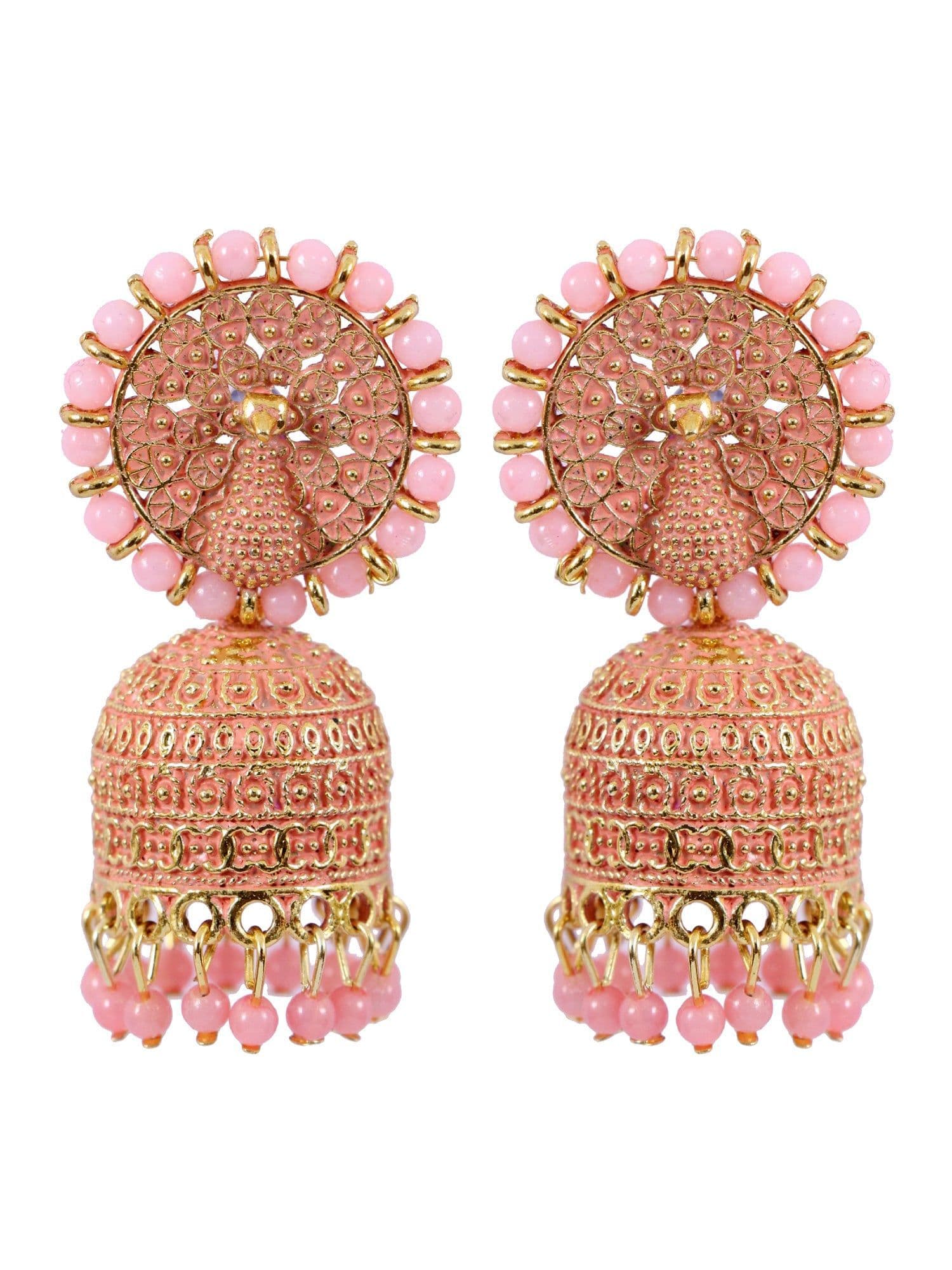 Shimmering Touch: Adorn with Jhumki Earrings & Traditional Jhumka