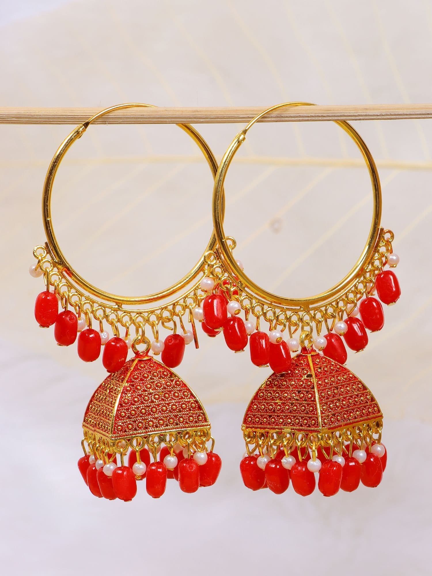 Shop Elegant Traditional Jhumki Earrings for Women – Ethnic Gold & Silver Designs