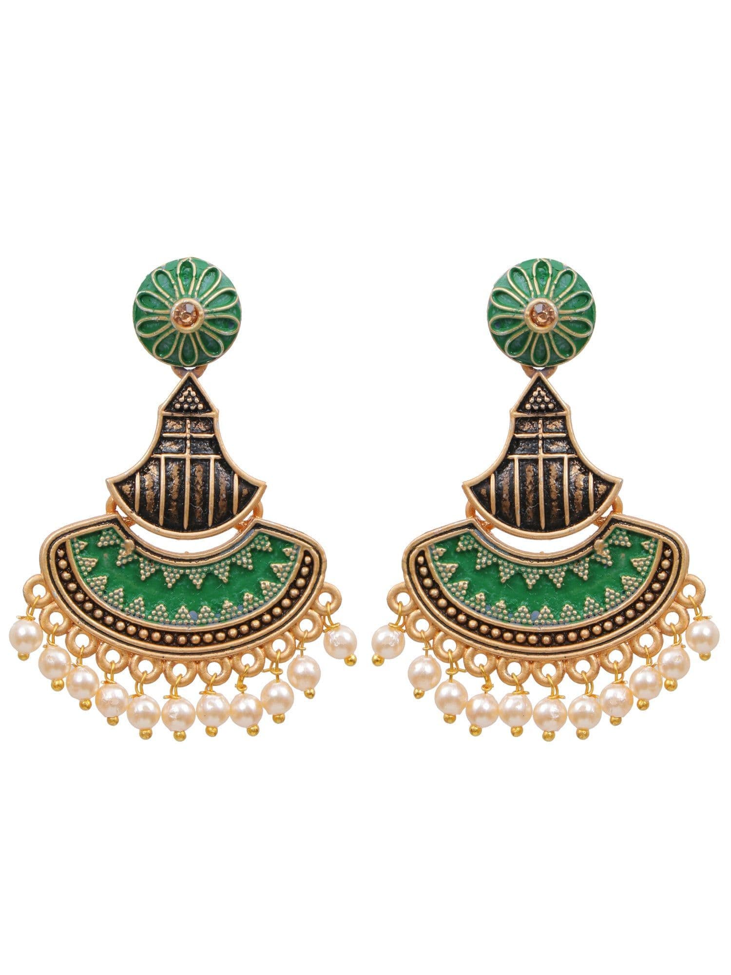 Dazzling Pearl Drop Danglers for Fashionista Women