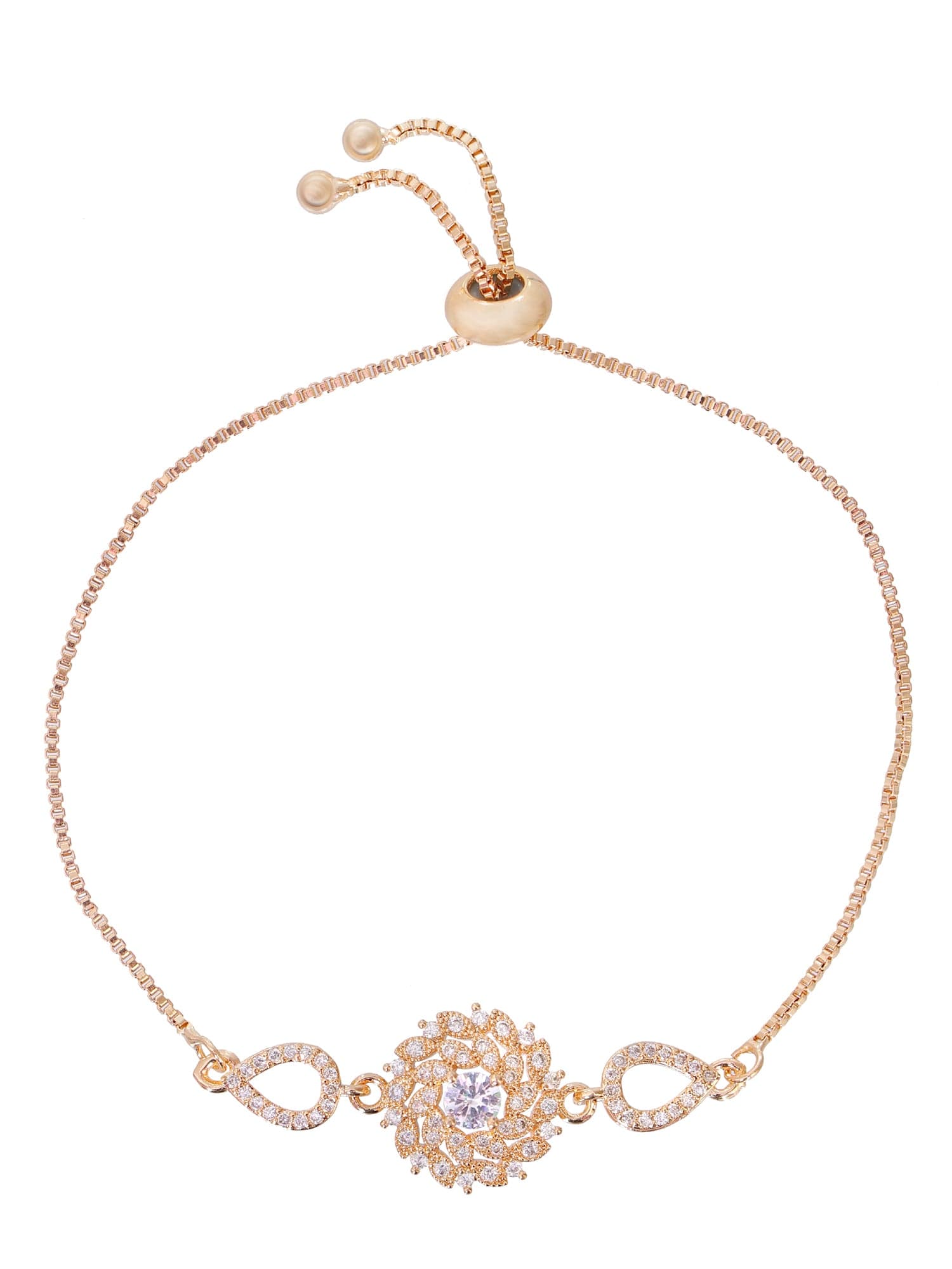 Elegant Gold Charm - Chain Bracelet for Women and Girls