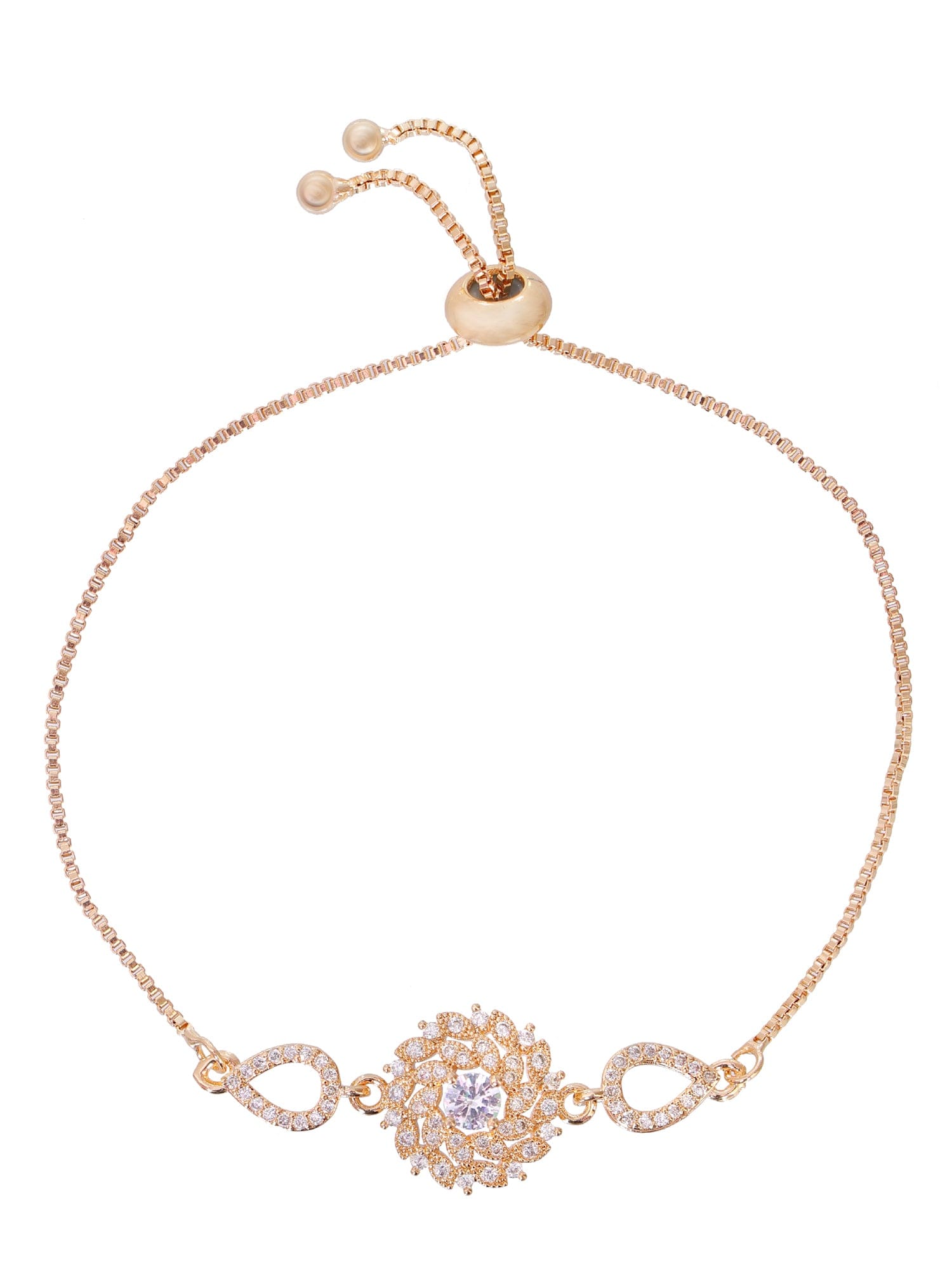 Elegant Gold Charm - Chain Bracelet for Women and Girls