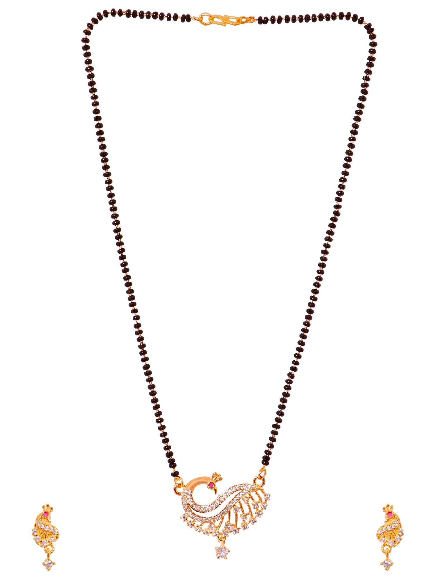 Elegant Black Beaded Mangalsutra Set - Perfect Bride, Ladies and Girls Gift