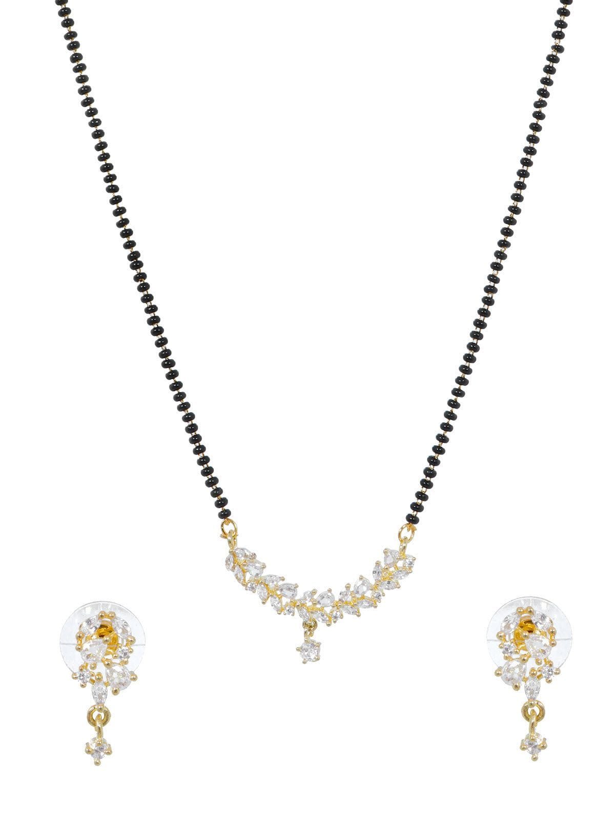 Dazzling Dance of Stone-Studded and Beaded Mangalsutra Ensemble