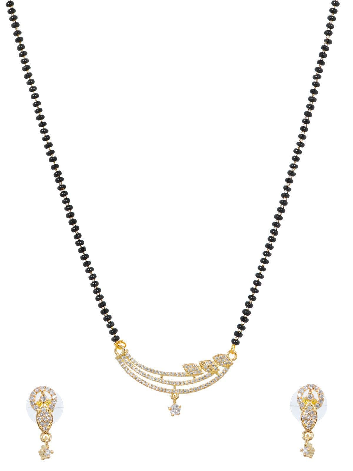 Radiant Adornment - AD Beaded Mangalsutra Set with Latest Design