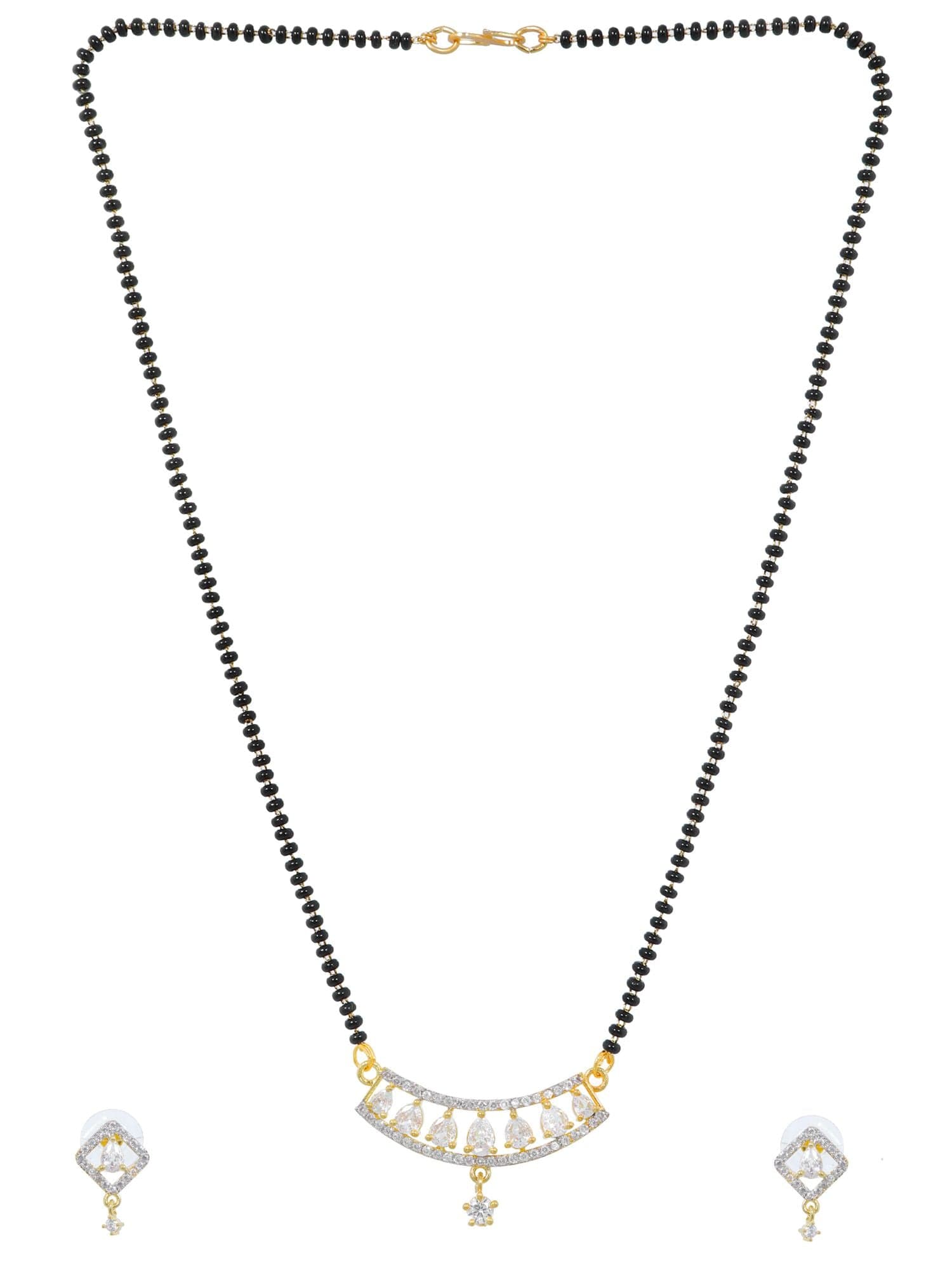 Splendid Beaded Mangalsutra & Elegant Earrings Set for Weddings