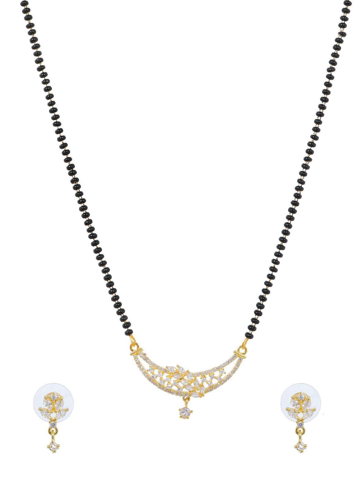 Bridal Bliss: AD Mangalsutra and Earrings Set for Women