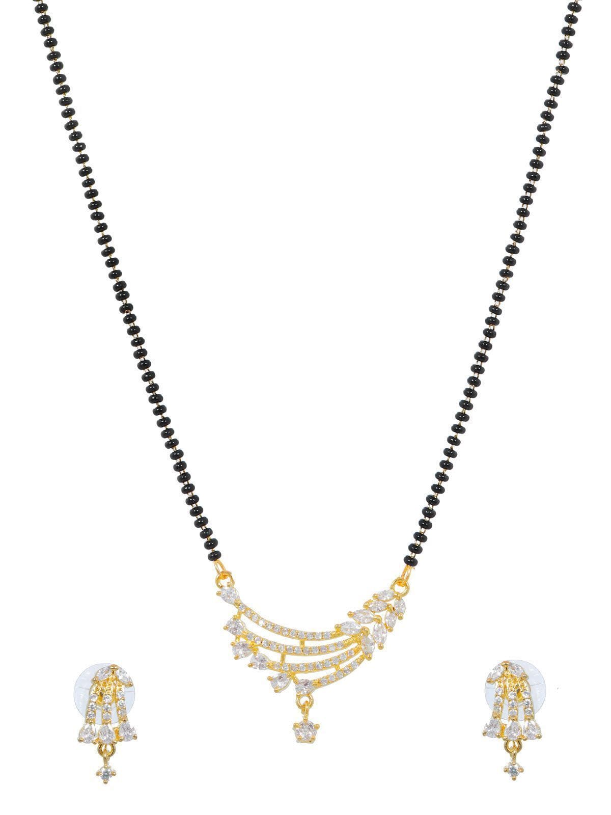 Charming Mangalsutra Earrings Set – Short Design, Elegant New Jewellery Collection